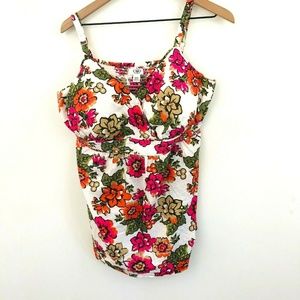 CATO Floral Print Cotton Tank Top